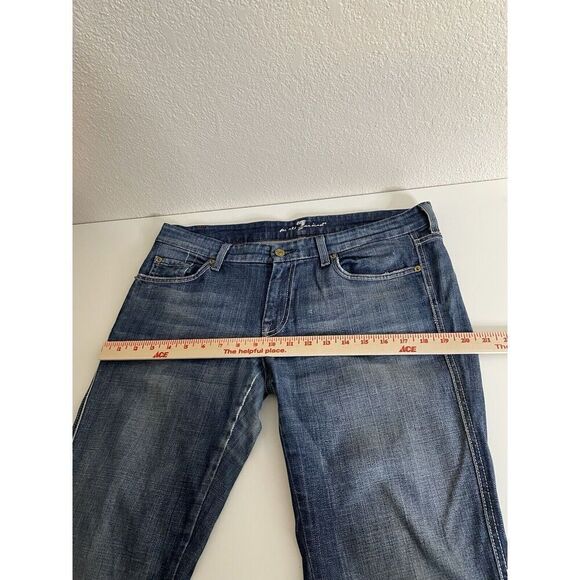 7 for All Mankind A Pocket Flare Leg Jeans, Size 32 (14) X 29 - Picture 9 of 12